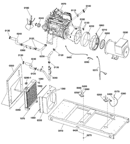 Main Unit Diagram and Parts List for 076197-00  Briggs and Stratton Generator